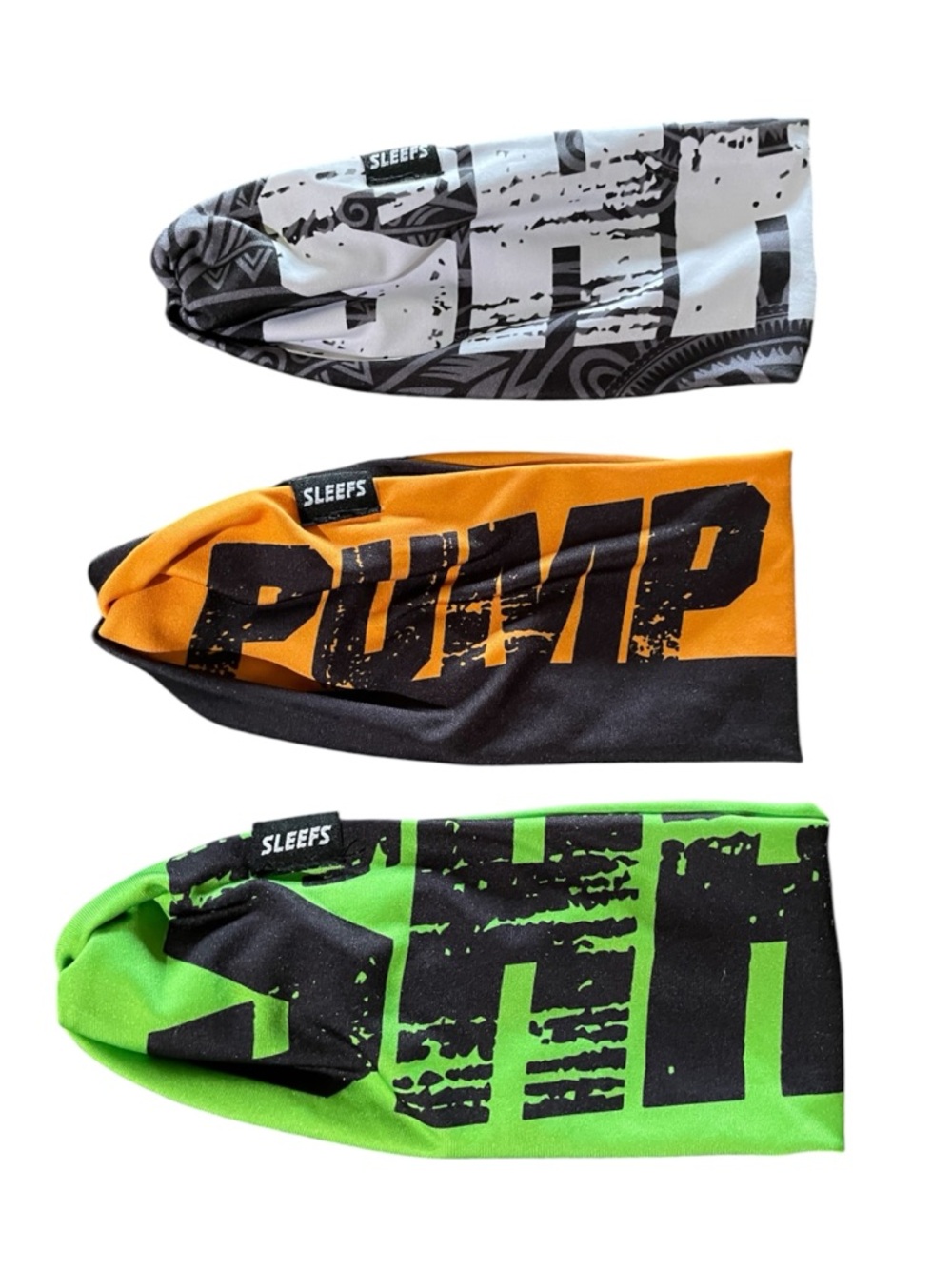 Sleefs Athletic Reversible Headband Lot - Shred/Pump Iron